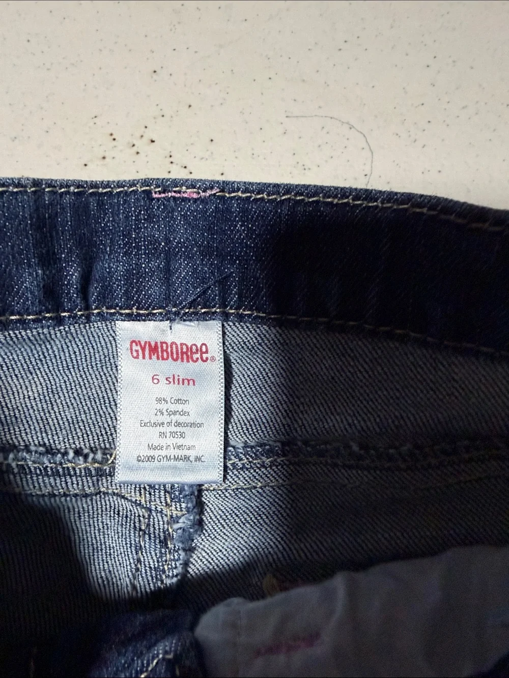 Gymboree Dark Blue Skinny Jeans with Embroidered Charm